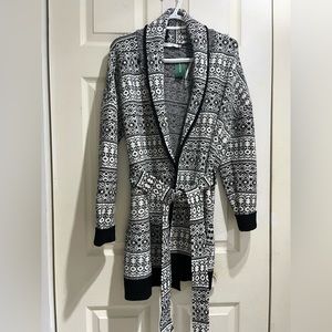 Contemporaine Shawl Collar Geometric print  cardigan in Size Medium